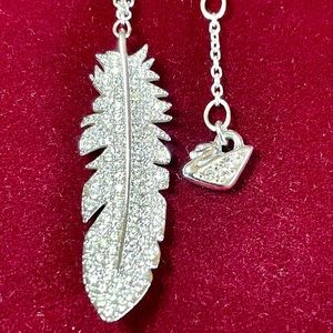 Feather Swarovski necklace